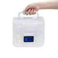 220W UV LED Nail Lamp, UV Light for Gel Nails, Wireless Rechargeable Professional Curing Lamp, with Portable Handle and Sparkly Rhinestones, LCD Display, Easy to Carry for Salon & Home