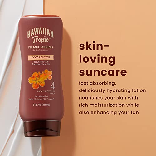 Hawaiian Tropic Island Tanning SPF 4 & Sheer Touch Ultra Radiance SPF 15 Sunscreen Lotions, 8oz Twin Pack