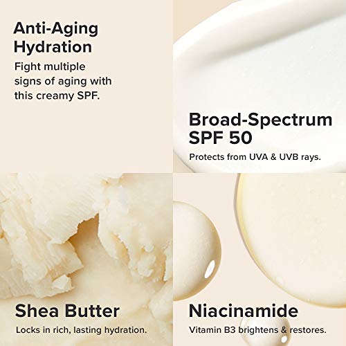 Paula's Choice RESIST Skin Restoring Moisturizer SPF 50, UVA & UVB Protection, Shea Butter & Niacinamide, Anti-Aging Sunscreen for Dry Skin, 2oz