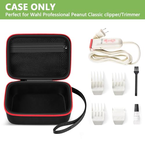 Case for Wahl Professional Peanut Classic Clipper/Trimmer #8685, 8655-200, 8081, 8035 and Attachment Clippers Comb Blade Accessories- Black