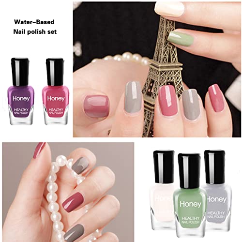 Non Toxic Nail Polish Set, Easy Peel Off and Fast Dry NailPolish Set for Pack, Eco Friendly and Organic Water Based Nail Polish for Women,Teens(20 Bottles)
