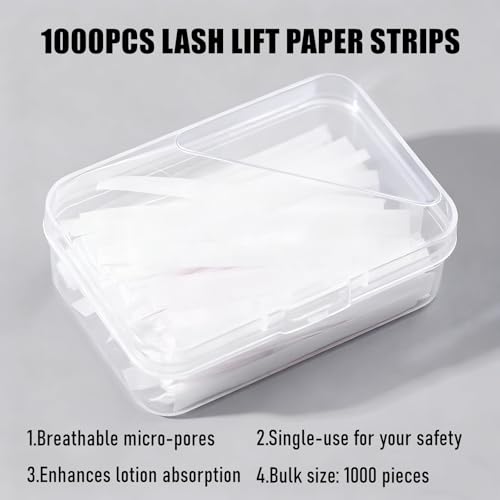 1000PCS Lash Lift Paper Strips,Reusable Lash Lift Tools,Eyelash Lifting Lashes Lift Ribbon,Preventing EyeLashes from Popping Out.