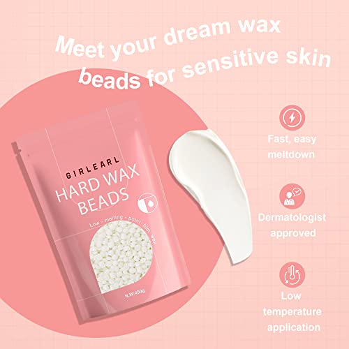 Ajoura 2 lb Rose Hard Wax Beads + 1 lb Rose Hard Wax Beads for Hair Removal, All-purpose Wax Beans for Sensitive Skin, Large Area Coarse Hair Removal, Refill Bag for Brazilian Bikini, Face
