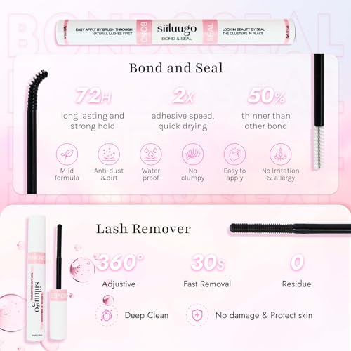 DIY Lash Extensions Kit 280PCS Individual Lashes Clusters,9-16mm MIX 30D Fluffy and Natural False Eyelashes,Wispy and Volumn,with Lash Bond and Seal,Tweezers,Glue Remover,Easy Use At Home