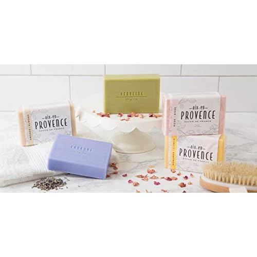 Aix en Provence Triple Milled Shea Butter Artisanal French Soap, 200g Soap Bar (5029) (Pack of 4)