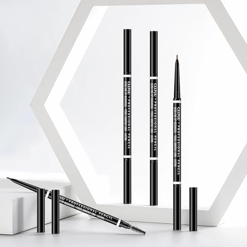 Brow Pencil, 4 Pcs Precision Taupe Eyebrow Pencil Defines,Creates Full,Long Lasting for Perfect Brows, Professional,Natural-Looking Micro Eyebrow Pencils for Women,Eyebrow Color