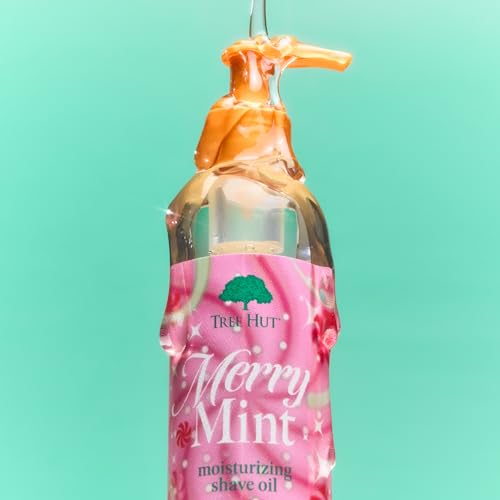 Tree Hut Merry Mint Moisturizing Shave Oil, Hydrating Gel-to-Oil Formula for a Smooth Shave, Made with Shea Butter, 7.7 fl oz