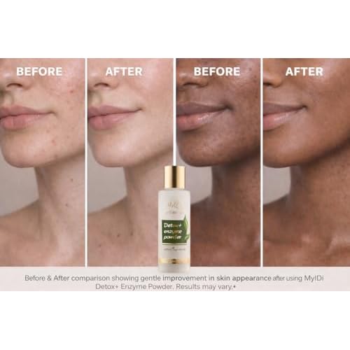 Enzyme Exfoliating Cleanser - Powder-to-Foam Exfoliating Face Wash - Fragrance-Free Face Scrub for Women & Men with Vitamin C, Papain Enzymes, Coenzyme Q10 - For All Skin Types - 2.1 oz