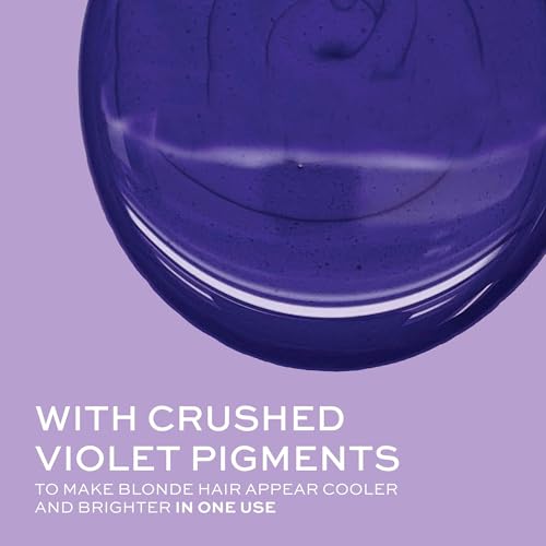 John Frieda 8.3 Ounce Shampoo for Blonde Hair, Violet Crush Purple Shampoo, Neutralizes Brassy Yellow Tones, Blonde Toner for Bleached, Platinum