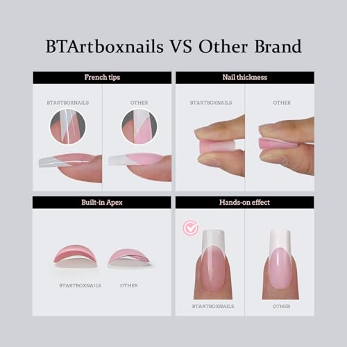 BTArtboxnails XCOATTIPS Builder Gel Top Coat and Gap-Filled Solid Nail Glue Set