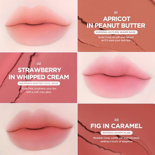 lilybyred Milky Blur Fondue Bar | Korean Multi-Use Lip & Cheek Stick, Soft-Focus Effect, Blur Pot Formula, Velvet Matte Finish, Lightweight, Easy to Blend, 0.06 oz. (03 Figs in Caramel)