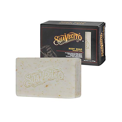 Suavecito Body & Hand Soap Bars Moisturizing Masculine Whiskey Bar Fragrance 6 oz 3 Pack