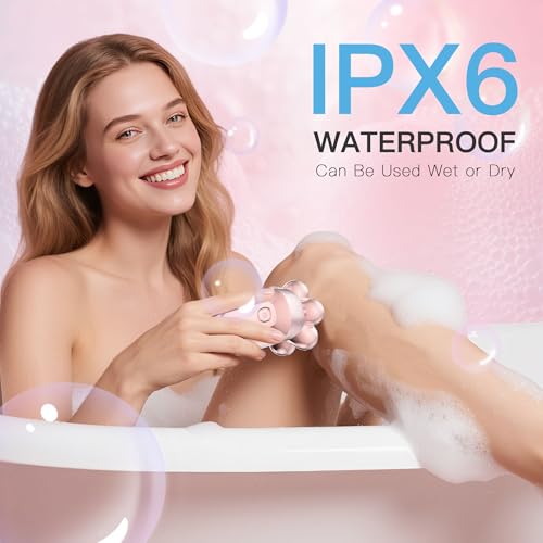 7D Electric Shaver for Women ? Upgraded Electric Razor for Women with Rotary Floating Magnetic Head, Detachable and Waterproof, Painless Hair Remover for Legs, Bikini, Face, Sensitive Skin