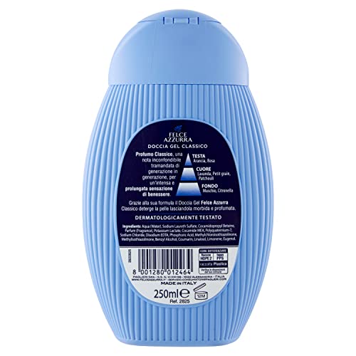 Felce Azzurra Original - The Timeless Essence Shower Gel - Rich Formula Envelops Your Skin To Provide Smoothness And Moisture - Contains Rich Essential Oils To Rebalance And Regenerate - 8.4 Oz