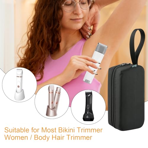 Beautyflier Carrying Bag Compatible with Risina Bikini Trimmer for Women, Travel Holder for OLOV Electric Body Hair Trimmer, Travel Carrier Case for Cordless Body Shaver for Trip (Bag Only)