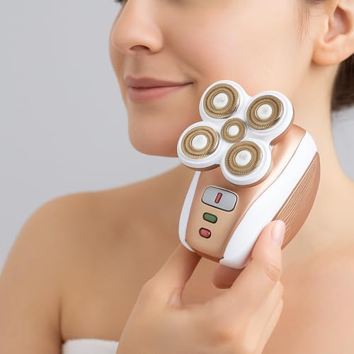 Electric Leg Shaver for Women - Rechargeable Painless Lady Razor for Leg Face Lips Body Underarms Armpit - Female Cordless Bikini Trimmer