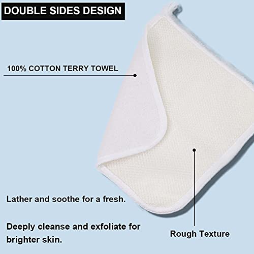 Soft Weave Washcloth for Face - Face Washcloths - Exfoliating Washcloths for Dead Skin - Exfoliating Towel Pack - Bulk - Washcloths Scrubber for Body and Face - Towel - 6 Pack