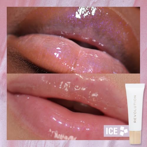 Revolution, Juicy Peptide Lip Balm, Sheer to Buildable Tint with Hydrating & Nourishing Peptides, Squalane & Vitamin E, Clear Ice, 0.27 fl oz