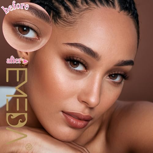 False Lashes Natural Look Eyelashes - 14 Pairs 14mm Faux 3D Mink False Eyelashes Natural Looking Fluffy Cat Eye Wispy Strip Lashes Pack by EMEDA (T06£©
