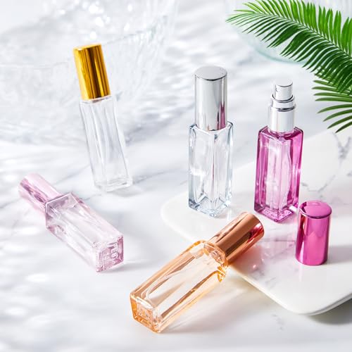 40 Pcs 10ml Perfume Travel Refillable, Mini Cologne Perfume Bottles Empty, Portable Sprayer for Travel Size Spray Bottle Pocket Glass Spray Bottles Toiletries Sample Dispenser