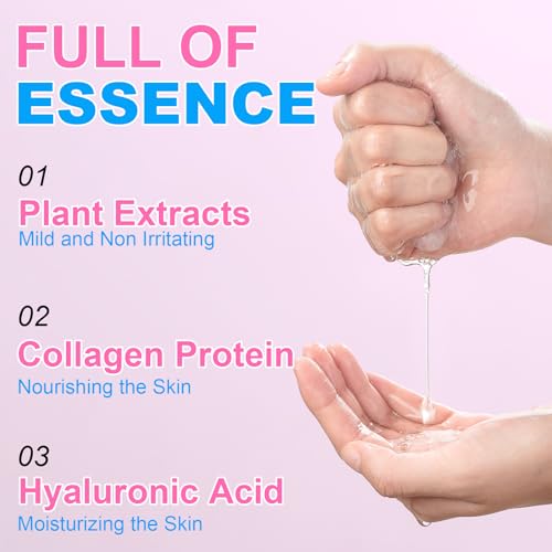 VESPRO 100 Pack Collagen Essence Sheet Facial Masks, Bulk Face Masks Skincare, Hydrating Face Masks for All Skin Types, Moisturizing and Soothing, Skin Care Spa Face Mask