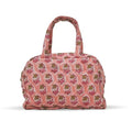 Handmade Cotton Quilted Travel Bag|Floral Hand Block Print Toiletry Bag,Cosmetic Pouch Bag |Floral Cosmetic & Toiletry Pouch for Women|Makeup Bag For Women - (light pink)
