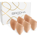 Beauty Make Up Sponges Set | 6 Piece Pack | Liquid Makeup Blender Sponge Sets | For Blending Face Complexion Foundation Concealer Cream Products Powder (Tapered Nude)