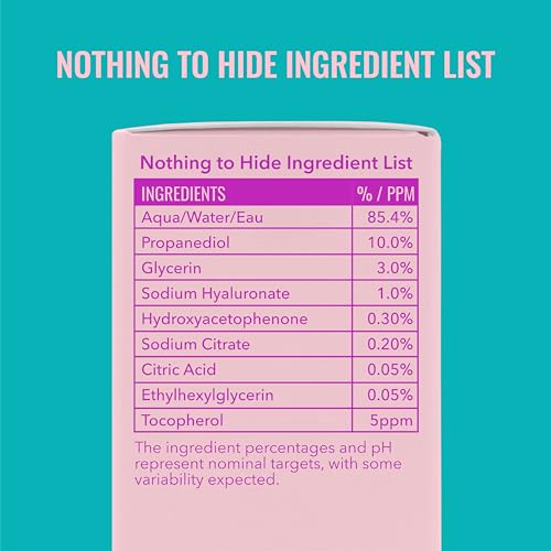Good Molecules Hyaluronic Acid Serum Pack 2 ? 30 ml Each | 1% Hyaluronic Acid, Non-Greasy Ultra Hydrating Serum, Facial Moisturizer for Plumper Skin, Skin Care for Face