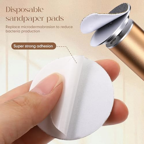 Gisafai 500 Pcs Sanding Replacement Pad Sandpaper Disk for Electric Foot File Callus Remover Tool Black Foot File Disc for Men Women Cracked Heels Dead Skin(80 Grit)