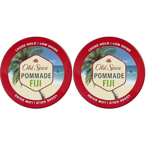Old Spice Hair Styling Fiji Pomade for Men Flexible Hold Low Shine, 2.22 oz (Packaging May Vary) (Pack of 2)