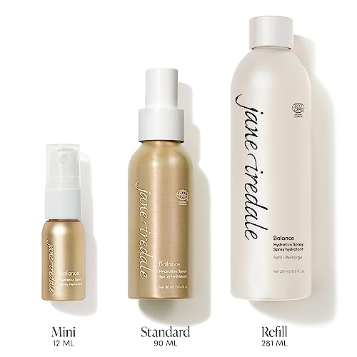 jane iredale Balance Hydration Spray, Natural Moisture-Locking Facial Mist Tones Skin and Sets Makeup for a Natural Finish, Vegan, Gluten-Free