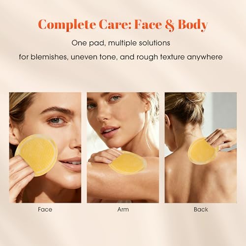 Turmeric Kojic Acid Cleansing Pads: Skin Brightening Turmeric Face Scrub Pads ? Gentle Turmeric Facial Pad for Even Skin Tone, Radiant Complexion - Enrich Kojic Acid & Turmeric ? 50PCS