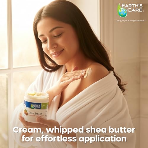 Earth's Care Shea Butter - 100% Pure Natural African Shea Butter for Body, Hair and DIY Projects 6 OZ