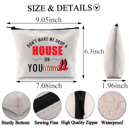 BDPWSS Don't Make Me Drop a House On You Wizard Fans Makeup Bag for Women Friend (Drop a house bag)