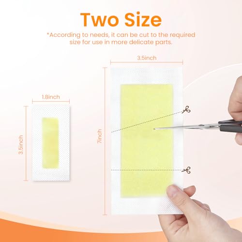 100 PCS Wax Strips for Hair Removal: 40 Facial & 60 Body Hair Removal Waxing Kit with Calming Oil Wipes - For Face, Eyebrow, Body, Arms, Legs, Bikini Area