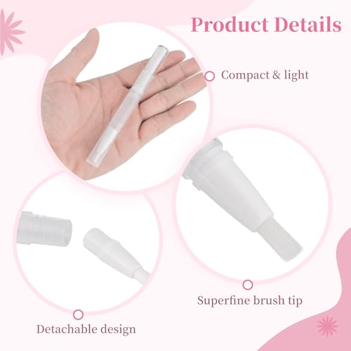Homaisson 50 Pack 3ml Transparent Twist Pen with Pipettes, Empty Cuticle Oil Pen Refillable Nail Oil Pens with Brush Tip, Empty Cosmetic Lip Gloss Tubes, Clear Eyelash Growth Liquid Containers