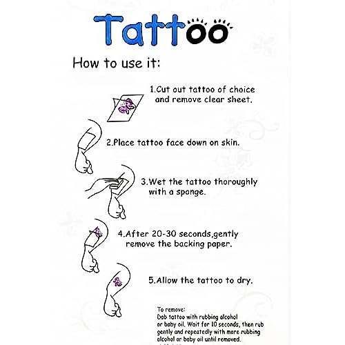 Black Infinity Birds Temporary Tattoo Sticker Decal Festival Sexy Body Paint Realistic Fake Waterproof Tattoos for Man Women (Pack 2 PCS.)