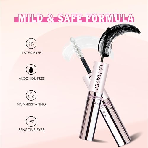 Lash Bond and Seal Waterproof, Cluster Lash Glue Bond and Seal Lash Glue, Strong Hold 72h for Eyelash Clusters, Latex Free Sensitive Eyes Available 10ML (Pack of 2)