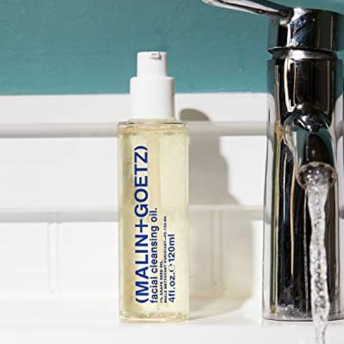 MALIN+GOETZ Facial Cleansing Oil | Cleanser with Grapeseed, Avocado + Olive Oils | Removes Makeup + Impurities | Nourishes with Lavender, Eucalyptus + Vitamins A + E | Vegan + Cruelty-Free (4 Fl Oz.)