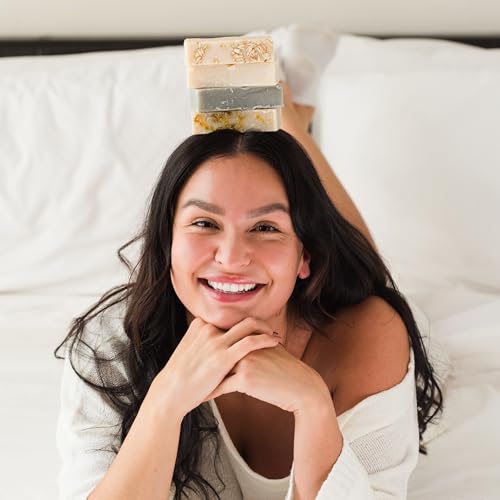 Amallow Premium Goat Milk Soap Bars - Dry Skin, Gentle, Organic & Soothing - Hand Made in USA with Real Goat Milk - Large 5 OZ (Pack of 4) - (Variety Pack)