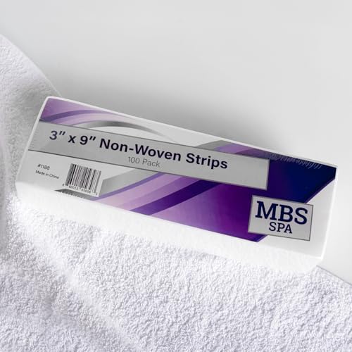 100 Pack Non-Woven Wax Strips for Hair Removal ? Pre-Cut 3" x 9" - for Legs, Arms, Body - Tear-Resistant, Soft & Residue-Free