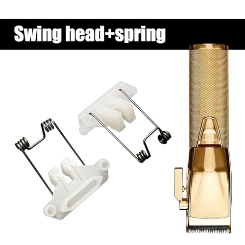 2 Sets Hair Clippers Spring Tension and Cam Follower Swing Head fit for Babyliss 870 Series Hair Clipper Head Spring (2 X Swinging Spring 2 X White Cam Follower)