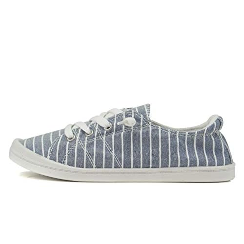Soda Flat Women Shoes Linen Canvas Slip On Sneakers Lace Up Style Loafers Zig-S