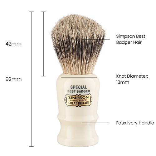 Special S1 Best Badger Shave Brush 90mm shave brush by Simpson