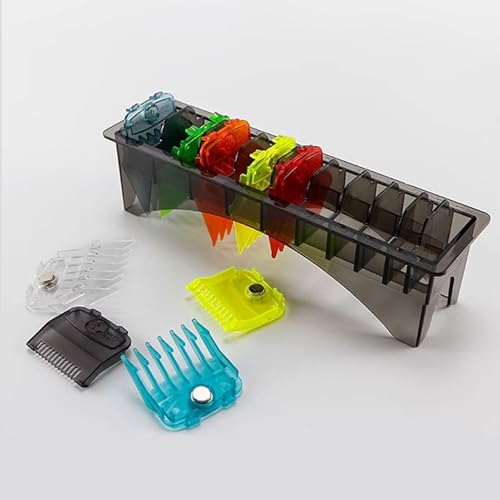10 Slot Clipper Comb Holder, Plastic Storage Case Organizer for Electric Clippers,Black for Barbershop Salon Professionals"