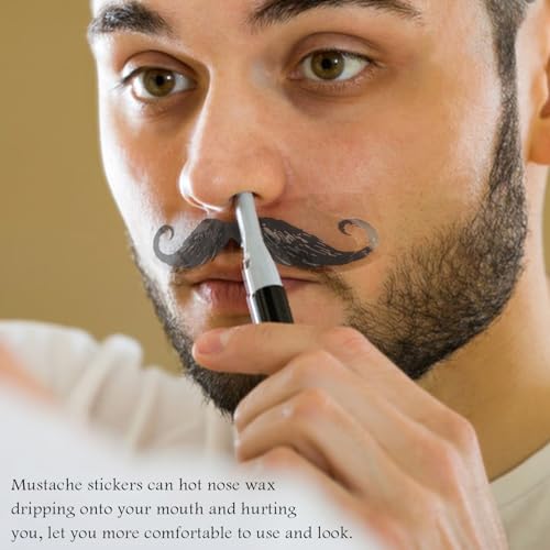 20Pcs Beard Mustache Stickers, Fake Mustaches Stickers, Removable Mustache Hair Stickers
