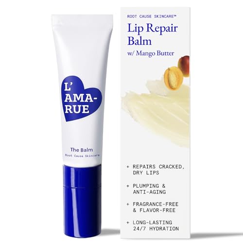 L'AMARUE Lip Repair Balm - 0.33 fl oz: Intensive Repair for Dry, Cracked, Aging Lips | Hydrating, Moisturizing & Soothing | Chapped Lips & Helps in Eczema | Vegan, Fragrance-Free, Soothing Lip Balm