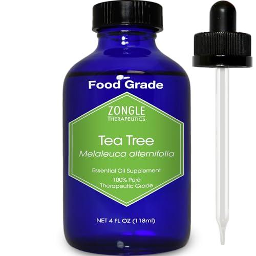 Tea Tree, Melaleuca, Oil, Food Grade ? 100% Pure, Tea Tree Essential Oil, by Zongle Therapeutics, 4 OZ