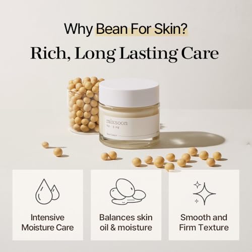 mixsoon] Bean Essence 1.69 fl. oz / 50 ml + Bean Cream 1.69 fl oz/ 50ml, 2 Piece Set
