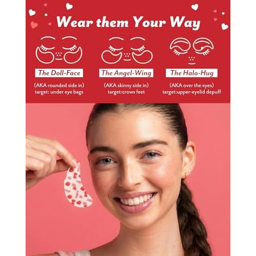 Patchology Eye Want Candy Under Eye Patches for Puffy Eyes, Dark Circles & Wrinkles ? Hydrating Eye Masks, Valentines Day Gifts for Her, Women & Teen Girls, Heart Galentines Gifts for Basket